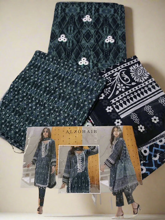 Dress Set (Kameez + Inner + Dupatta + Trouser)