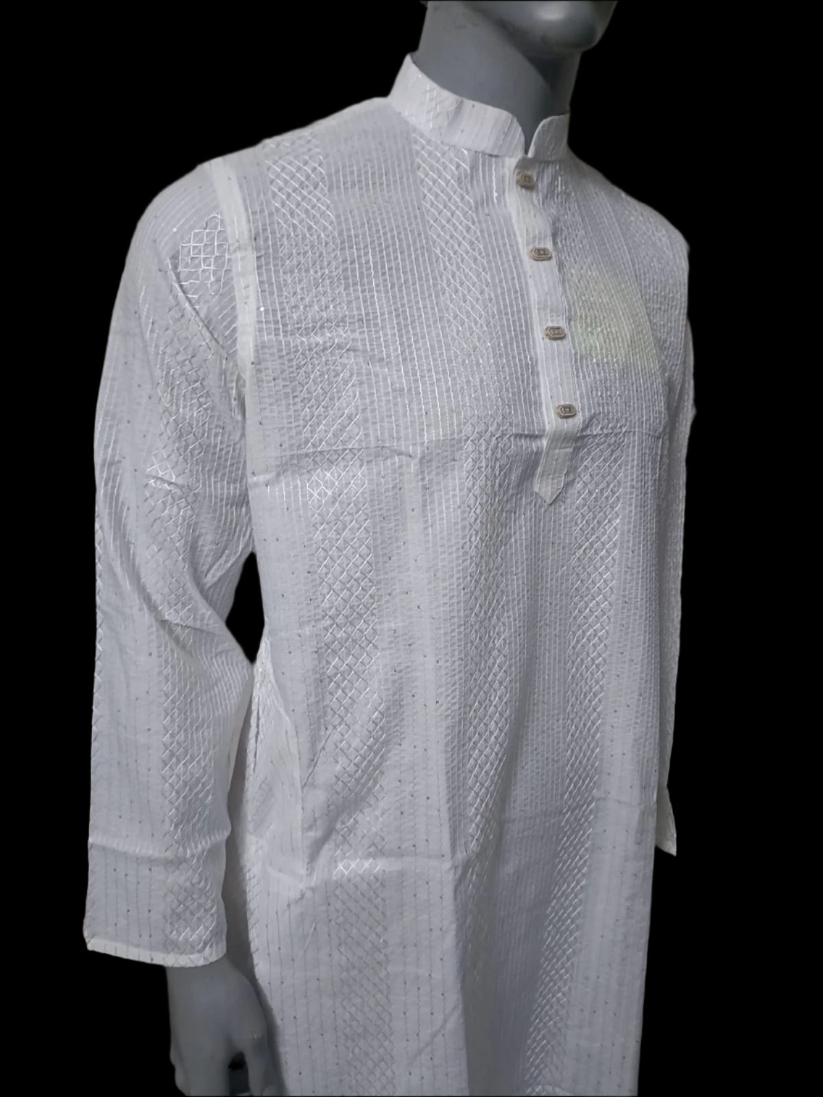 Georgette Sequins Embroidered Panjabi