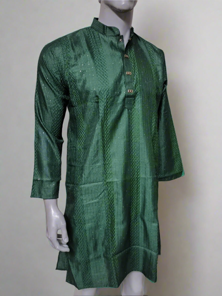 Georgette Sequins Embroidered Panjabi